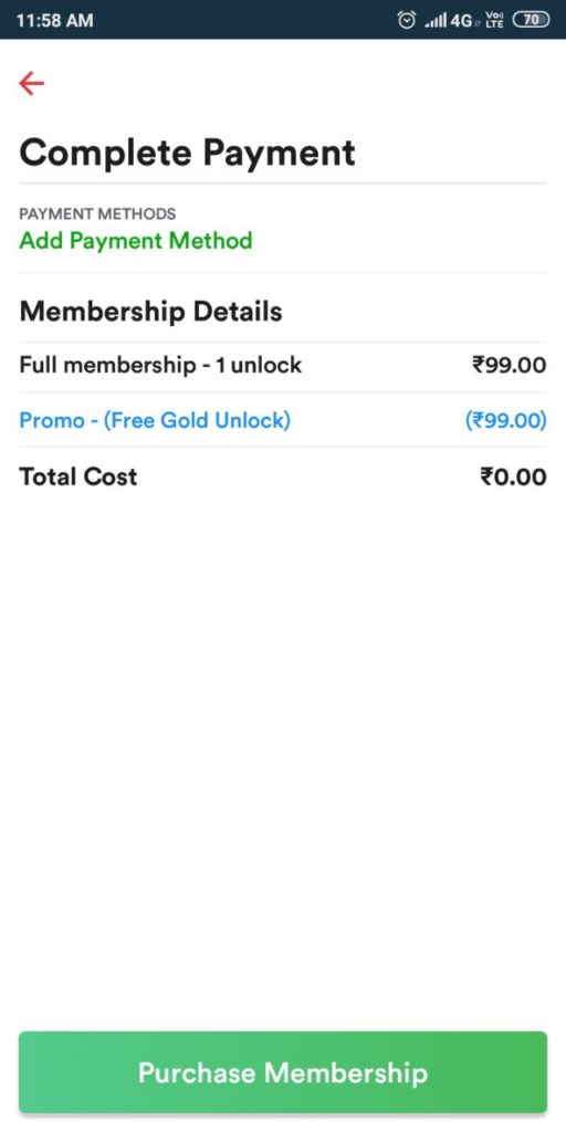 Zomato gold activation code free download